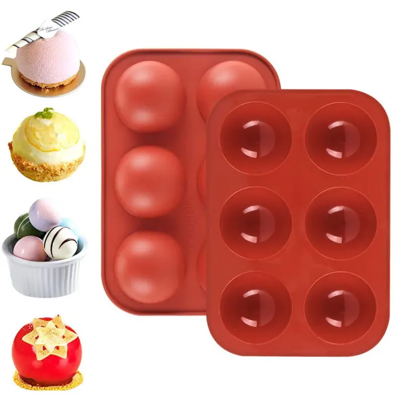 Hemisphere Food Grade Big Silicone Mold Soft Cake Decorating Tool Kitchen Baking For Hot Chocolate Bomb Cake Tool Jelly Dome 
Hemisphere Food Grade Big Silicone Mold Soft Cake Decorating Tool Kitchen Baking For Hot Chocolate Bomb Cake Tool Jelly Dome