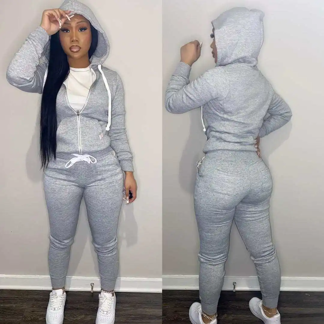 Coffeehot Two Piece Sets Women Hoodies Long Sleeve Tracksuits Casual Hooded Collar Solid color Tight Grey Sweatsuit Set
Coffeehot Two Piece Sets Women Hoodies Long Sleeve Tracksuits Casual Hooded Collar Solid color Tight Grey Sweatsuit Set