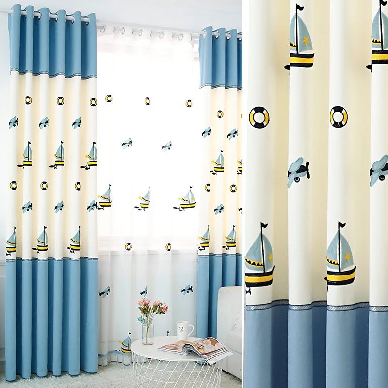 New Embroidered Stitching Shading Chenille Blue Cartoon Curtain Boys and Girls Children's Room Curtain
New Embroidered Stitching Shading Chenille Blue Cartoon Curtain Boys and Girls Children's Room Curtain