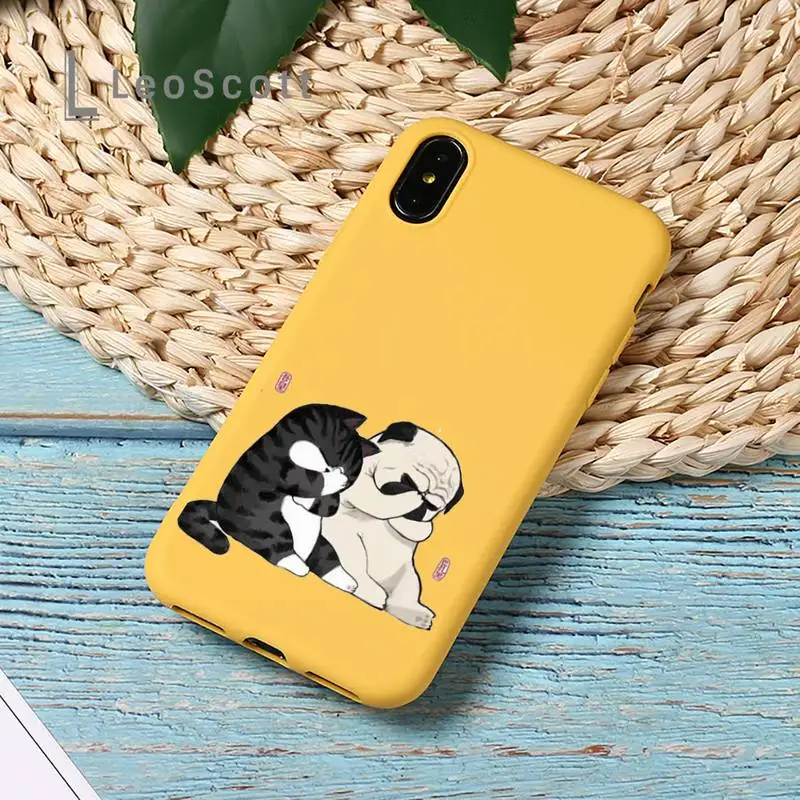 Cute Cartoon Cat Dog Phone Case Yellow Candy Color for iPhone 11 12 mini pro XS MAX 8 7 6 6S Plus X SE 2020 XR
Cute Cartoon Cat Dog Phone Case Yellow Candy Color for iPhone 11 12 mini pro XS MAX 8 7 6 6S Plus X SE 2020 XR