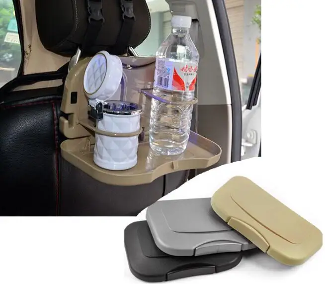 Car Tray Food Stand Rear Seat Beverage Rack Water Drink Holder Bottle Travel Mount Accessory Foldable Meal Cup Desk Table | Автомобили и