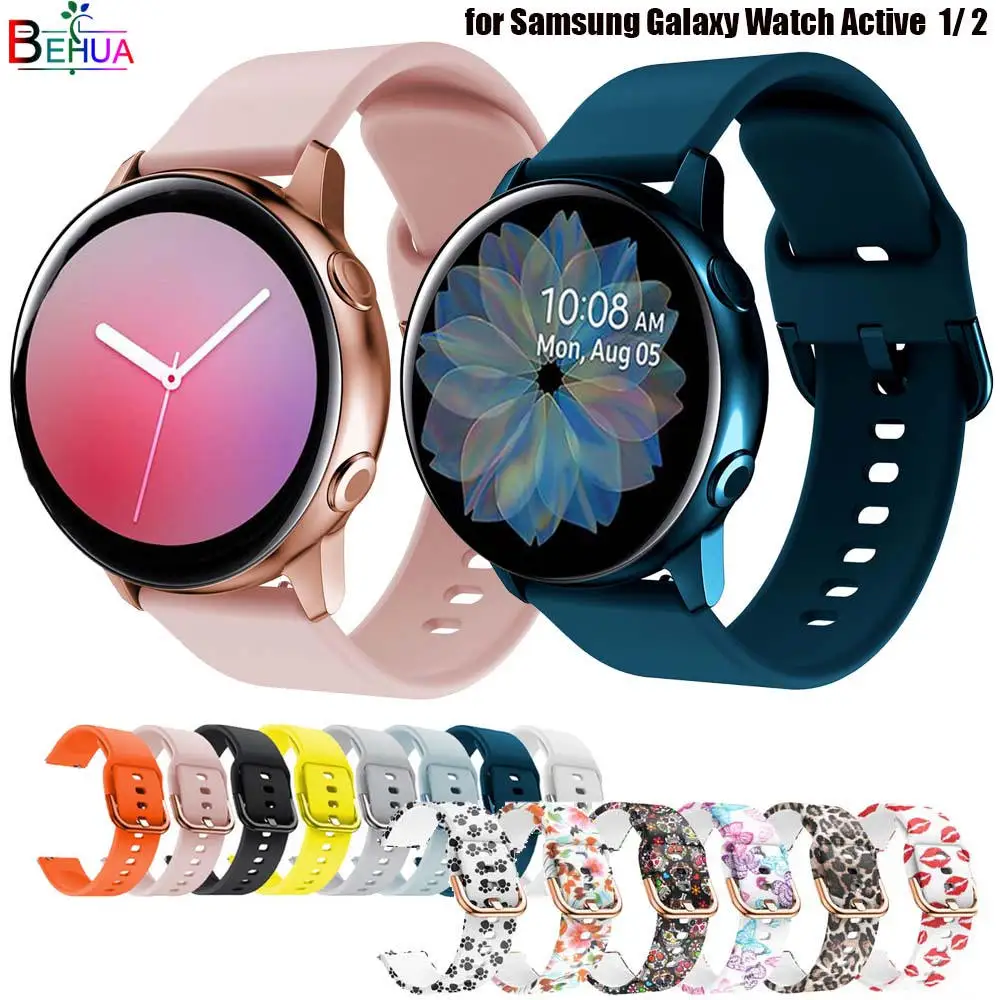 Ремешок силиконовый для смарт-часов Samsung Galaxy Watch Active 2 40 44 3 41 мм 42 | Наручные часы