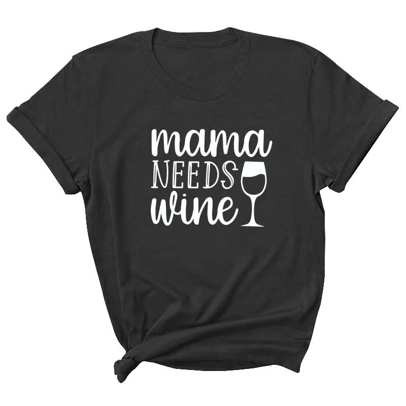 Mama Needs Wine Letter Print Women T Shirt Short Sleeve O Neck Loose Women Tshirt Ladies Tee Shirt Tops Clothes Camisetas Mujer
Mama Needs Wine Letter Print Women T Shirt Short Sleeve O Neck Loose Women Tshirt Ladies Tee Shirt Tops Clothes Camisetas Mujer