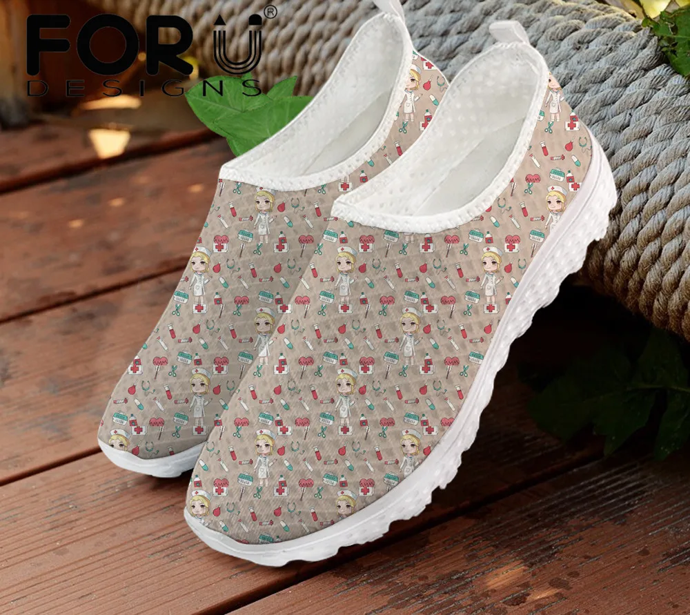 FORUDESIGNS Women Flats Shoes Cute Cartoon Nurse Caring Print Breathable Lightweight Ladies Summer Outdoor Sneakers Casual Shoes
FORUDESIGNS Women Flats Shoes Cute Cartoon Nurse Caring Print Breathable Lightweight Ladies Summer Outdoor Sneakers Casual Shoes