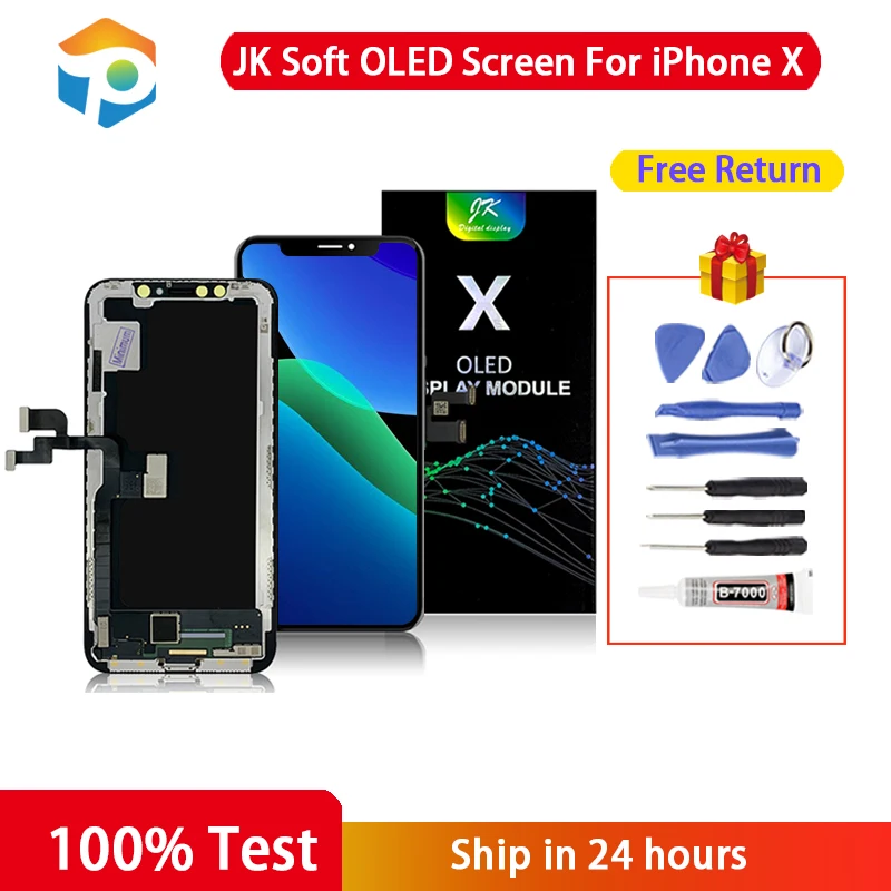 Мягкий OLED-дисплей JK для iPhone X, замена экрана с отличным 3D сенсорным дигитайзером, без мертвых точек, Gread AAA +++
Мягкий OLED-дисплей JK для iPhone X, замена экрана с отличным 3D сенсорным дигитайзером, без мертвых точек, Gread AAA +++