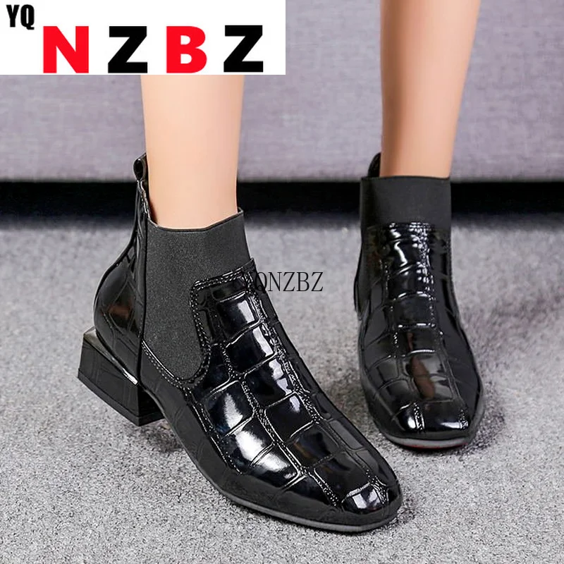 Women Boots Shiny PU Leather Autumn Winter Shoes Woman Spuare Toe Block Heels Ankle Boots Female Set of Feet Botas De Mujer
Women Boots Shiny PU Leather Autumn Winter Shoes Woman Spuare Toe Block Heels Ankle Boots Female Set of Feet Botas De Mujer