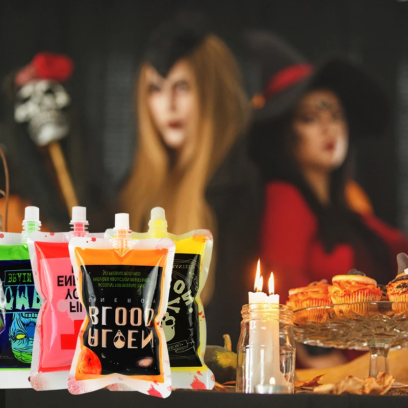 5pcs Halloween Blood Drinking Bags Food Grade PVC Drink Beverage Bag Cosplay Pouch Props Halloween Party Decoration Supplies
5pcs Halloween Blood Drinking Bags Food Grade PVC Drink Beverage Bag Cosplay Pouch Props Halloween Party Decoration Supplies