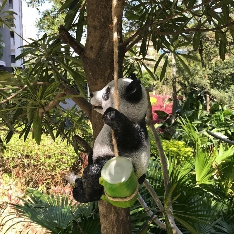 Cute Black and White Panda Swing on Bamboo Creative Statue Home Garden Decoration
Cute Black and White Panda Swing on Bamboo Creative Statue Home Garden Decoration