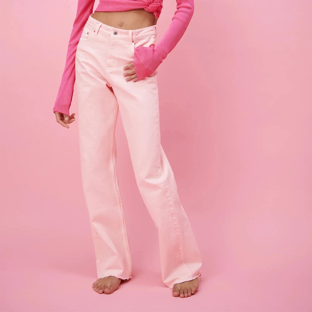 XNWMNZ ZA women Straight Cylinder Jeans casual wide-Leg full length High waist denim pants pocket Pantalon fashion Trousers Lady
XNWMNZ ZA women Straight Cylinder Jeans casual wide-Leg full length High waist denim pants pocket Pantalon fashion Trousers Lady
