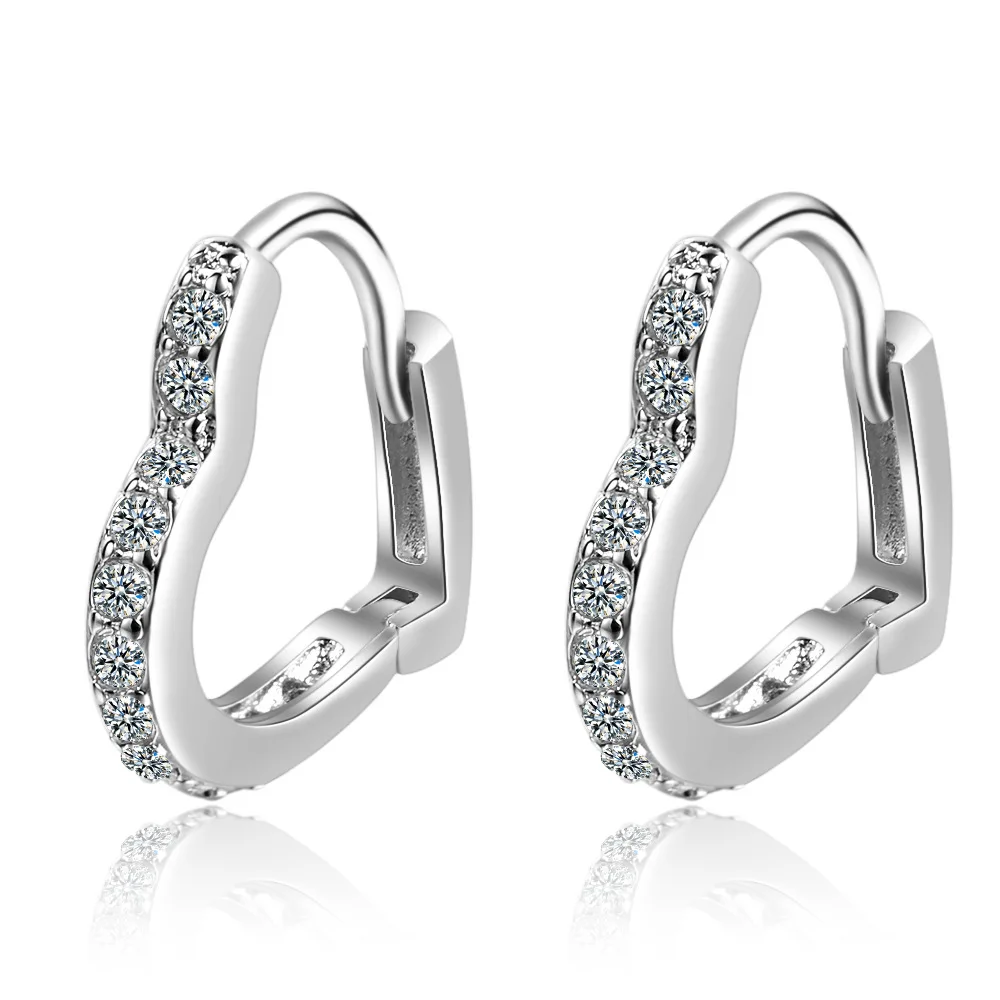 Fashion 925 Silver Clear Zirconia Lover Heart Hoop Earring For Baby Kids Girl Child Women Cute Loop Huggie Earring Jewelry
Fashion 925 Silver Clear Zirconia Lover Heart Hoop Earring For Baby Kids Girl Child Women Cute Loop Huggie Earring Jewelry