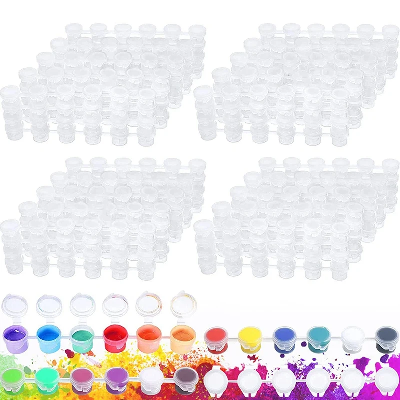 Empty Paint Strips Paint Pots 50Pcs, 300 Pots 2Ml Empty Paint Cup Pots with Lids,For Classrooms Paintings Art Festivals
Empty Paint Strips Paint Pots 50Pcs, 300 Pots 2Ml Empty Paint Cup Pots with Lids,For Classrooms Paintings Art Festivals