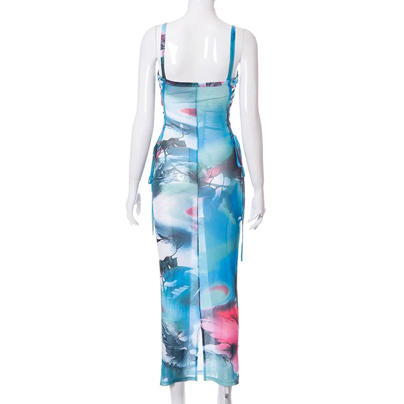 Bomblook Beach Leisure Vacation Bodycon Dresses For Women's 2021 Summer Clothing Printed Lace Up Midi Dress Female Streetwears
Bomblook Beach Leisure Vacation Bodycon Dresses For Women's 2021 Summer Clothing Printed Lace Up Midi Dress Female Streetwears