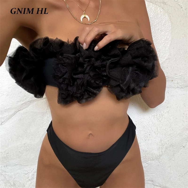 GNIM Mesh Swimwear Women Two Piece Solid Black Bikini Mujer 2020 Sexy Off Shoulder Backless Brazilian Swimsuit Biquini Beachwear
GNIM Mesh Swimwear Women Two Piece Solid Black Bikini Mujer 2020 Sexy Off Shoulder Backless Brazilian Swimsuit Biquini Beachwear