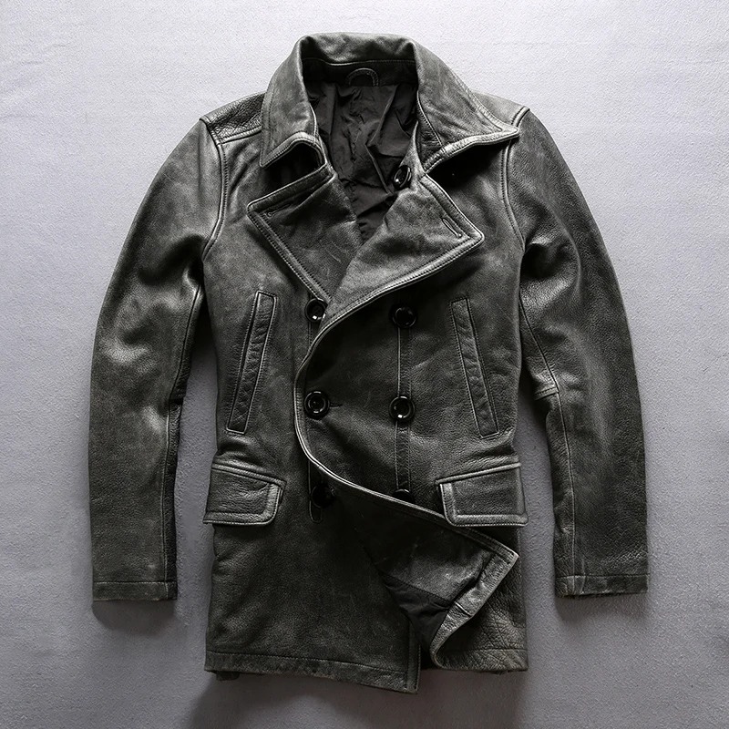 Fashion genuine men slim fit real coat cowskin turn-down collar men's Vintage leather jacket
Fashion genuine men slim fit real coat cowskin turn-down collar men's Vintage leather jacket