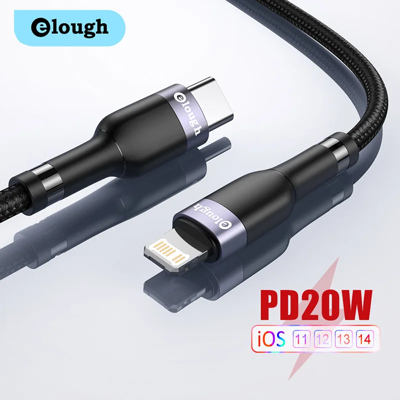 Elough 20W PD USB C Cable For iPhone 13 12 11 Pro Max XR 8 Fast Charging For iPhone Charger Cable For MacBook iPad Type C Cable
Elough 20W PD USB C Cable For iPhone 13 12 11 Pro Max XR 8 Fast Charging For iPhone Charger Cable For MacBook iPad Type C Cable