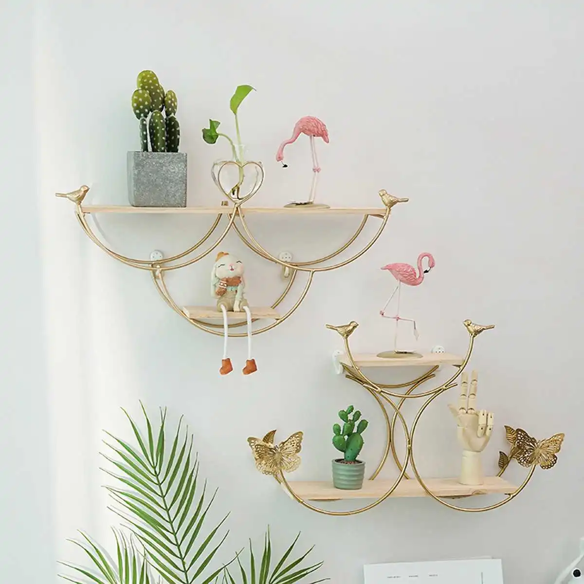 Nordic Style Metal Wall Shelf Wall Mounted Storage Rack Decorative Shelf Double Layer Solid Iron Home Livingroom Bathroom Decor
Nordic Style Metal Wall Shelf Wall Mounted Storage Rack Decorative Shelf Double Layer Solid Iron Home Livingroom Bathroom Decor