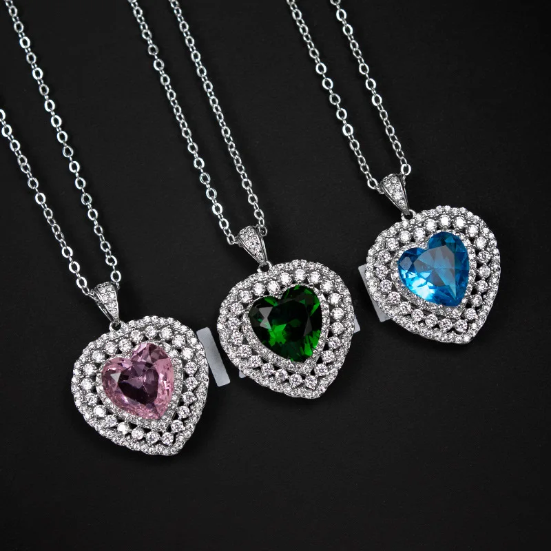 Blue Green Crystal Pendant Collares for Women Luxury Diamond-acented Heart-shape Powder Gemstone Statement Jewelry Party Bijoux
Blue Green Crystal Pendant Collares for Women Luxury Diamond-acented Heart-shape Powder Gemstone Statement Jewelry Party Bijoux