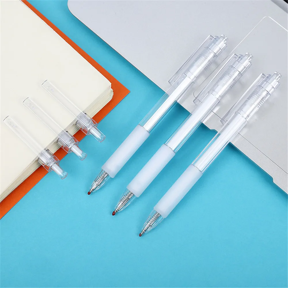 2-5pcs Portable White Push-type 0.5mm Black Ink Gel PenTransparent Carbon Pen Student Gift Korean Stationery Office Accessories
2-5pcs Portable White Push-type 0.5mm Black Ink Gel PenTransparent Carbon Pen Student Gift Korean Stationery Office Accessories