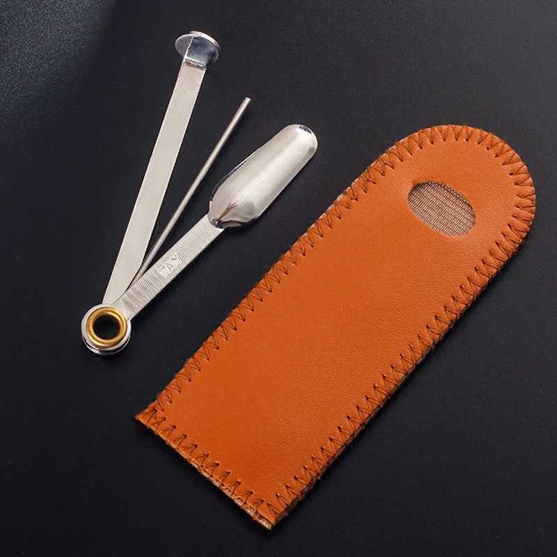Professioanl 3 In 1 Multifunctional Stainless Steel Tobacco Pipe Cleaning Tools with leather sheath Smoking Pipe Accessories
Professioanl 3 In 1 Multifunctional Stainless Steel Tobacco Pipe Cleaning Tools with leather sheath Smoking Pipe Accessories