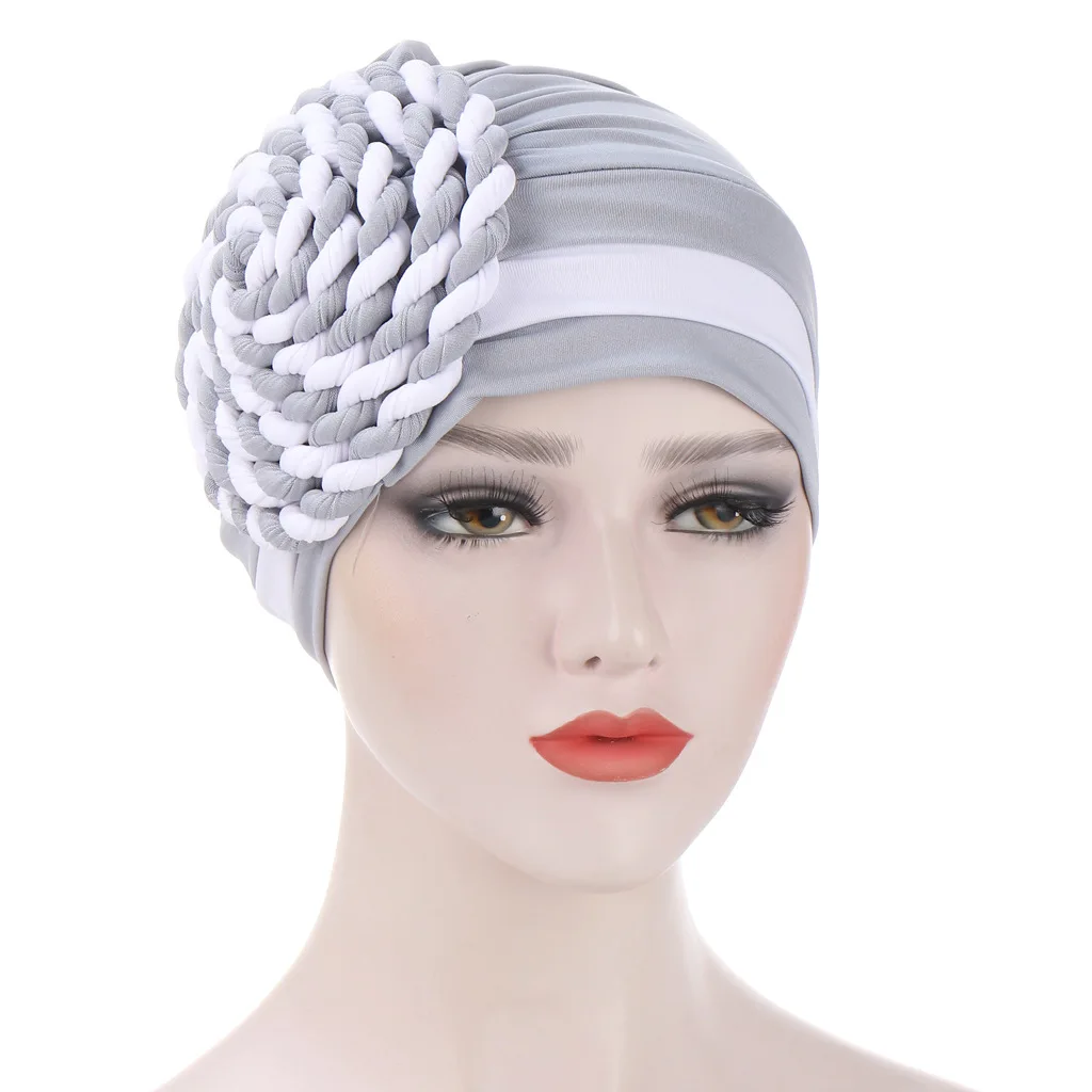 New Fashion Double Color Braid Knot Turban Muslim Elastic Head Scarf Chemo Cap Fashion Bandana Hats Ladies Hair Accessories 
New Fashion Double Color Braid Knot Turban Muslim Elastic Head Scarf Chemo Cap Fashion Bandana Hats Ladies Hair Accessories