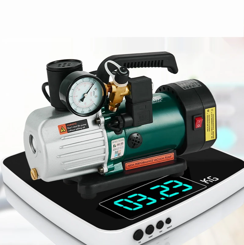 220V Rotary Vane Intelligent Vacuum Pump Portable Light Air Conditioning Refrigerator Service Low Noise Suction Pump Anti-reflu
220V Rotary Vane Intelligent Vacuum Pump Portable Light Air Conditioning Refrigerator Service Low Noise Suction Pump Anti-reflu