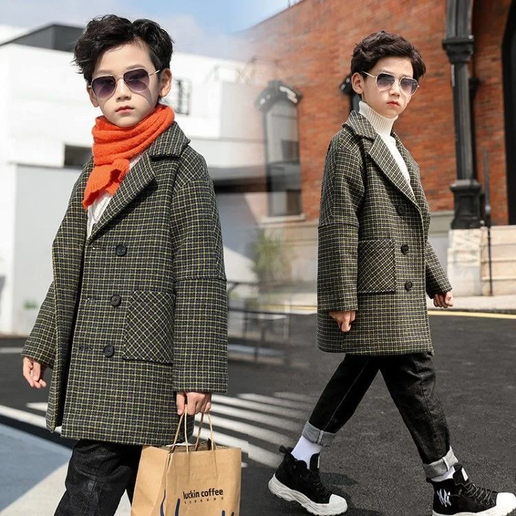 New 2021 Autumn Winter Teenage Boys Long Jackets Toddler Kids Outerwear Clothes Casual Children Warm Woolen Trench Coat
New 2021 Autumn Winter Teenage Boys Long Jackets Toddler Kids Outerwear Clothes Casual Children Warm Woolen Trench Coat