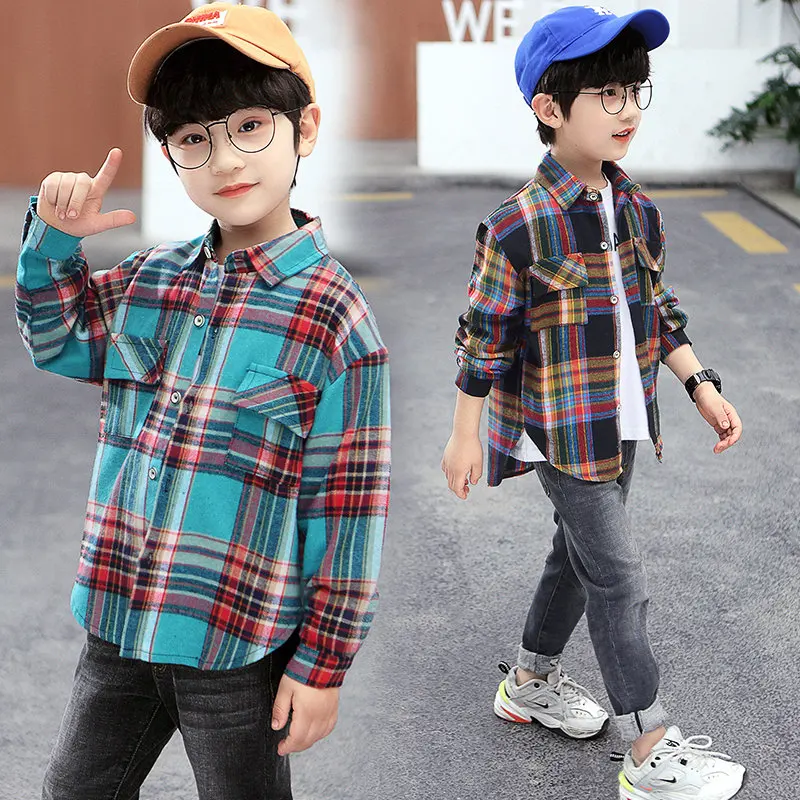 Korean Fashion School Boy Cotton Plaid Shirt Kids Vintage Casual New Spring Clothes Teenager Boys Long Sleeve Plaid-Shirt 4-14T
Korean Fashion School Boy Cotton Plaid Shirt Kids Vintage Casual New Spring Clothes Teenager Boys Long Sleeve Plaid-Shirt 4-14T