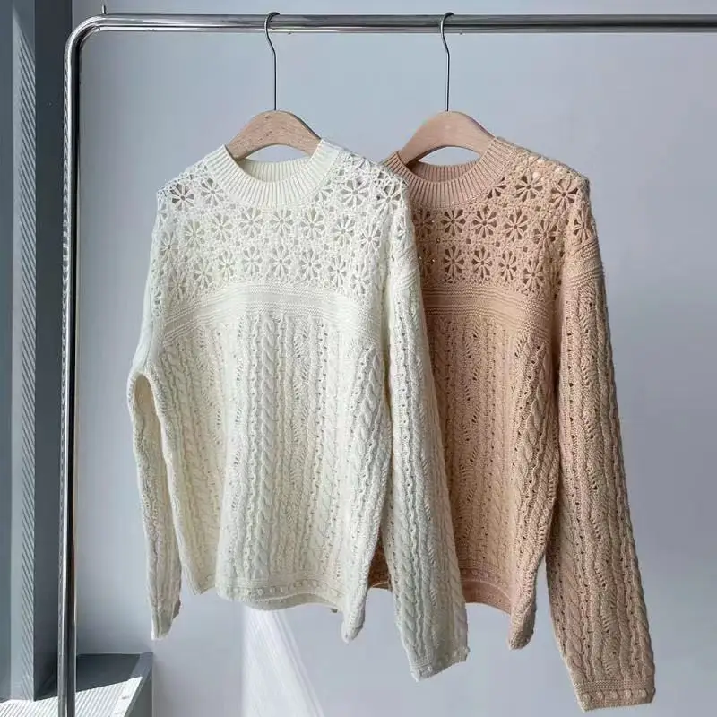 Runway Fashion Women Sweater 2021 High Quality Winter Long Sleeve Jacquard Hollow Out Knitted Cashmere Pullover Sweater
Runway Fashion Women Sweater 2021 High Quality Winter Long Sleeve Jacquard Hollow Out Knitted Cashmere Pullover Sweater