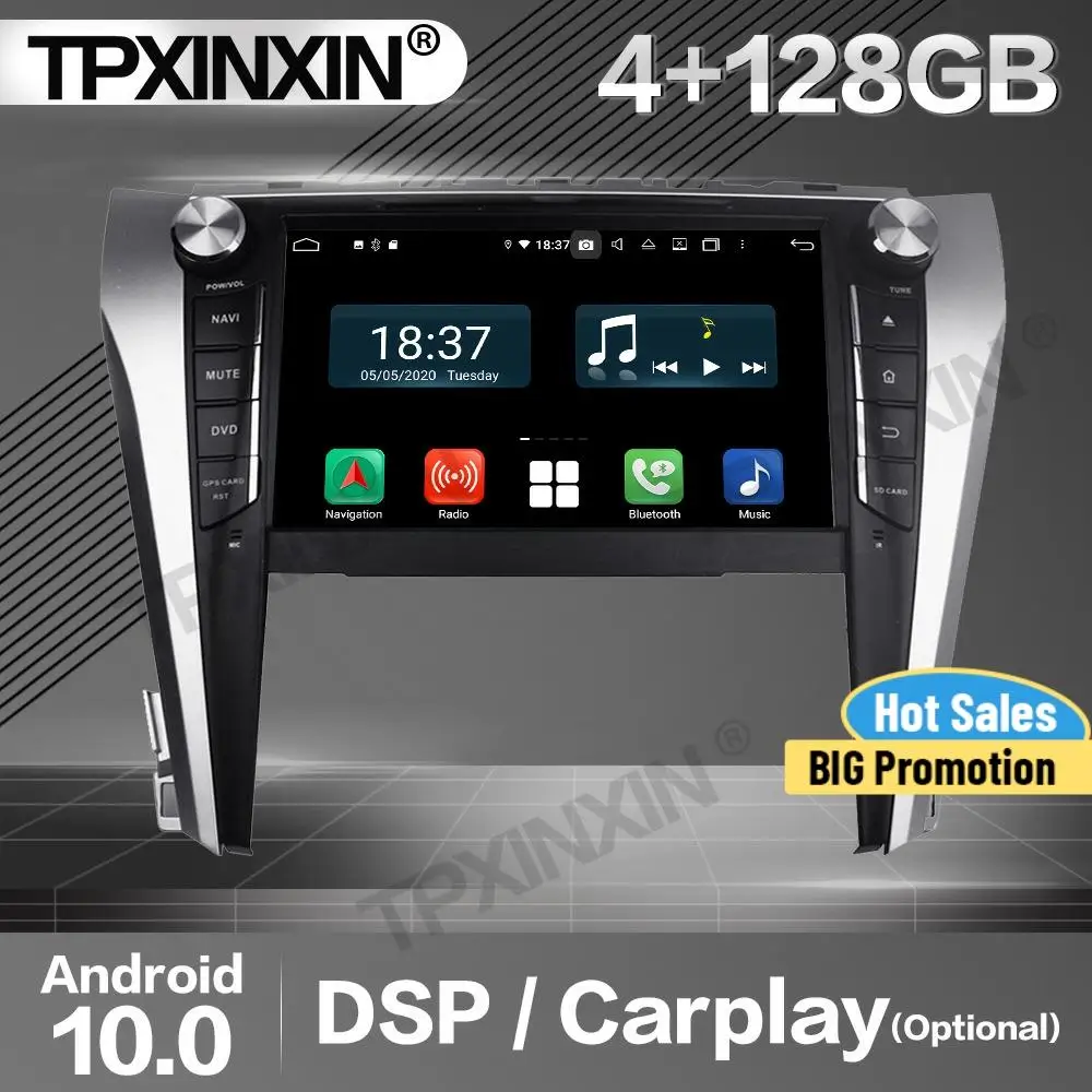 Автомобильный радиоприемник 4 + 128G Carplay, 2 Din, стерео-приемник Android для Toyota Camry 2015, 2016, 2017, DSP, GPS-навигация, плеер, аудиоголовное устройство
Автомобильный радиоприемник 4 + 128G Carplay, 2 Din, стерео-приемник Android для Toyota Camry 2015, 2016, 2017, DSP, GPS-навигация, плеер, аудиоголовное устройство