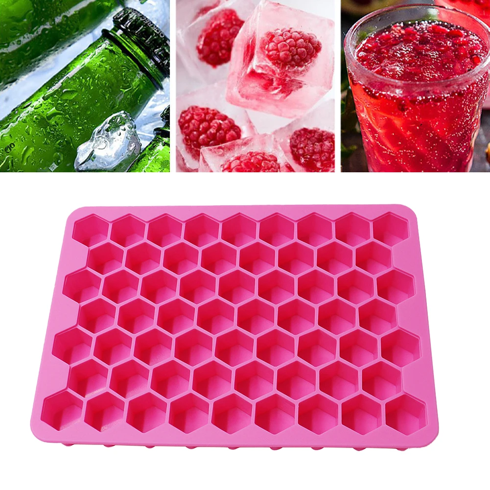 Honeycomb Shaped Ice Cube Trays With Removable Lid Silicone Mold Easy Release Whiskey Home Ice Cube Hexagon Ice Tool 
Honeycomb Shaped Ice Cube Trays With Removable Lid Silicone Mold Easy Release Whiskey Home Ice Cube Hexagon Ice Tool
