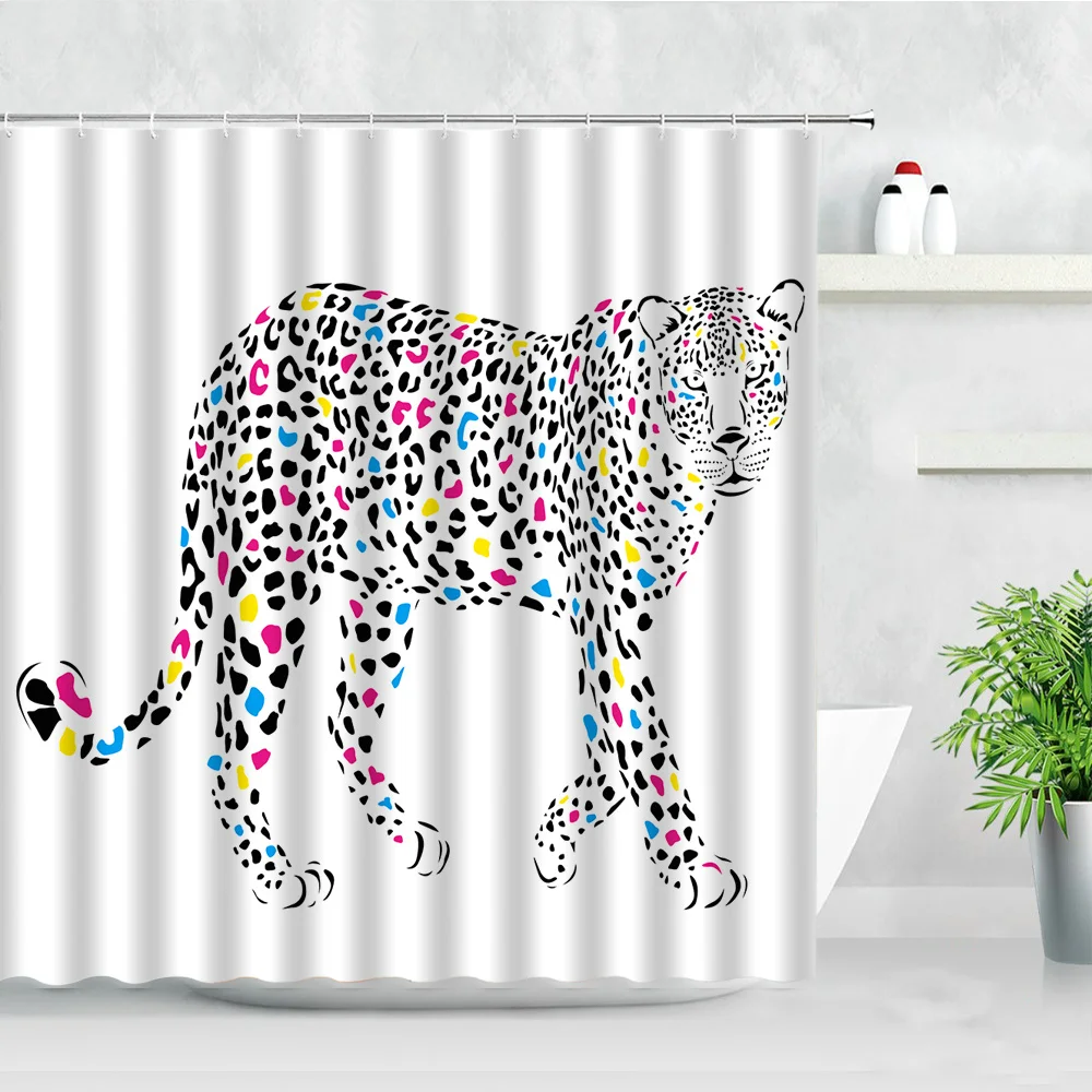 Cartoon Animal Shower Curtain 3D Leopard Giraffe Elephant Water Color Art Waterproof Bathroom Decor Polyester Fabric Curtain Set
Cartoon Animal Shower Curtain 3D Leopard Giraffe Elephant Water Color Art Waterproof Bathroom Decor Polyester Fabric Curtain Set