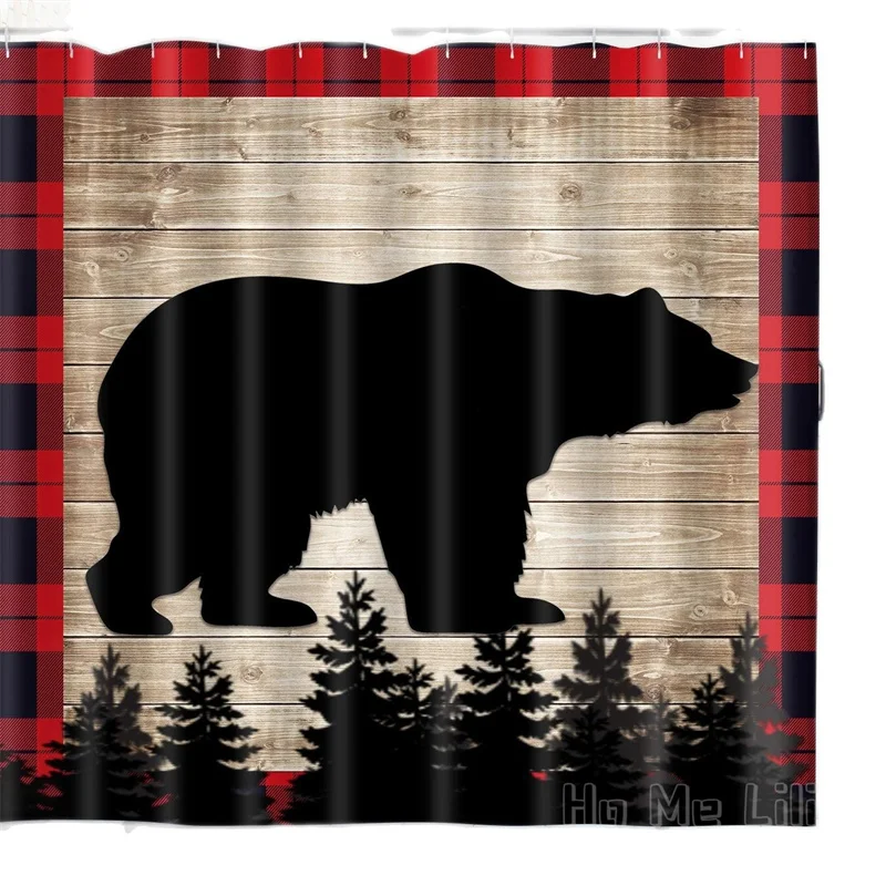 Black Bear By Ho Me Lili Shower Curtain Rustic Plank Red Square Bathroom Decor Waterproof Polyester Fabric With Hooks
Black Bear By Ho Me Lili Shower Curtain Rustic Plank Red Square Bathroom Decor Waterproof Polyester Fabric With Hooks