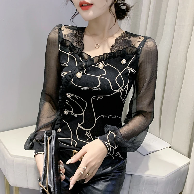 Осенне-зимняя европейская одежда, тонкая футболка, модные сексуальные женские топы с V-образным вырезом, асимметричными пуговицами, оборкам...
Осенне-зимняя европейская одежда, тонкая футболка, модные сексуальные женские топы с V-образным вырезом, асимметричными пуговицами, оборкам...