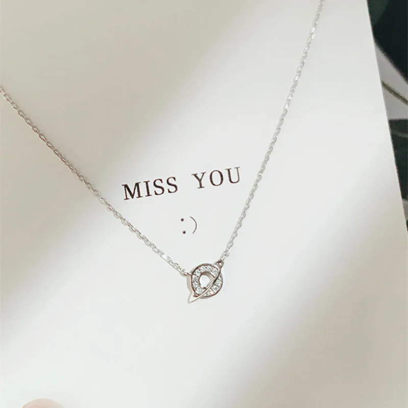 New Silver Plated Necklace Fashion Encrusted Full Diamond Planet Necklace Shiny Delicate Round Pendant Party Gifts for Girls
New Silver Plated Necklace Fashion Encrusted Full Diamond Planet Necklace Shiny Delicate Round Pendant Party Gifts for Girls