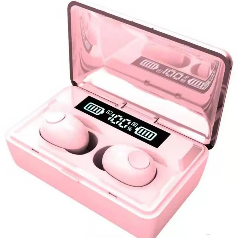 TWS Bluetooth Earphones 2200 mAh Power Bank Display LED Wireless Earbuds Pink Black White Earpice
TWS Bluetooth Earphones 2200 mAh Power Bank Display LED Wireless Earbuds Pink Black White Earpice