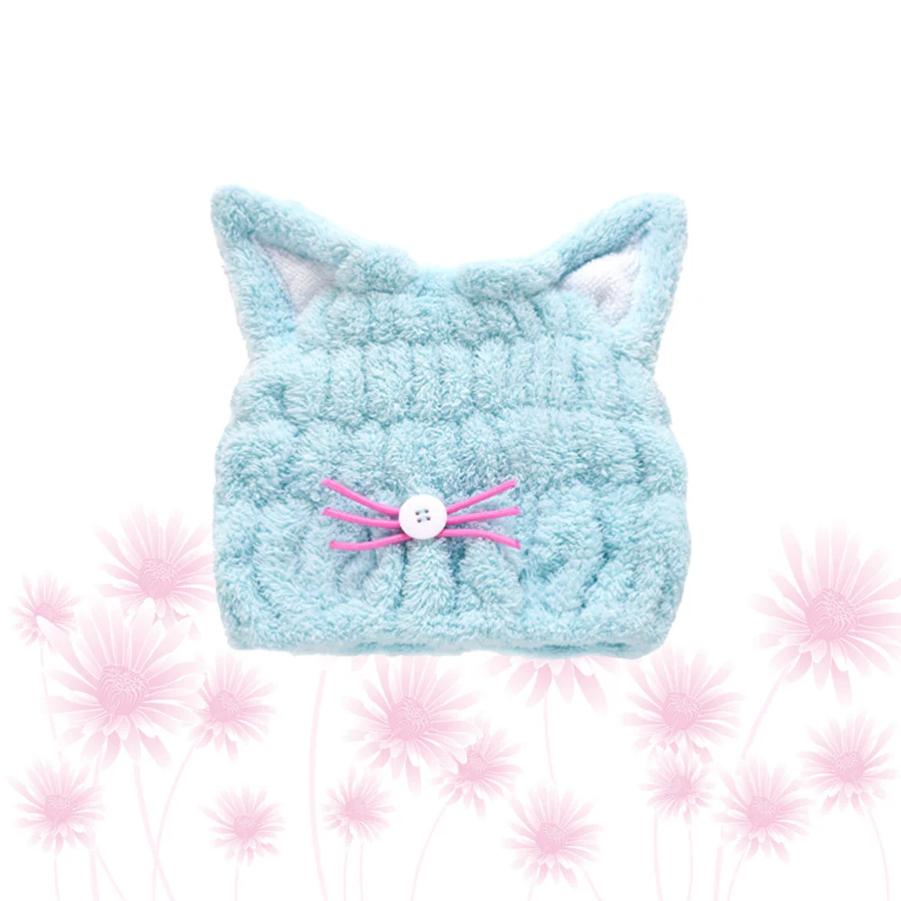 Cat Ear Shaped Hair-Drying Cap Bathing Cap Water-Absorption Shower Caps Blue
Cat Ear Shaped Hair-Drying Cap Bathing Cap Water-Absorption Shower Caps Blue