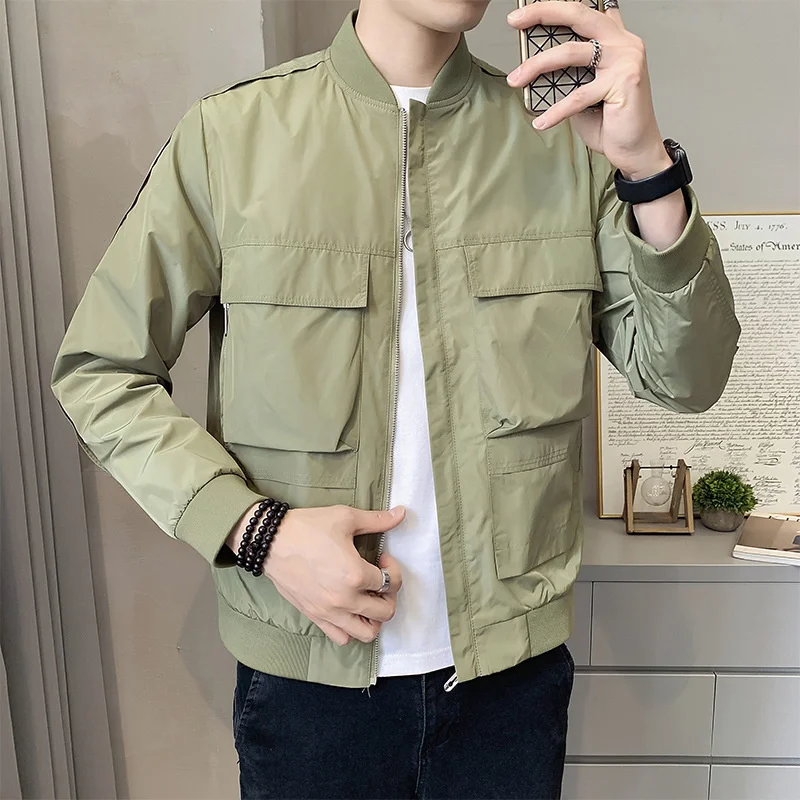 2021 spring new men's baseball collar jacket Korean slim fit youth simple solid color
2021 spring new men's baseball collar jacket Korean slim fit youth simple solid color