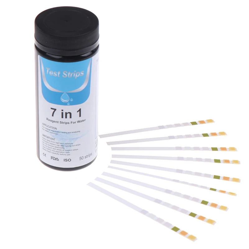 50pcs/Box Aquarium Fish Tank Water Tropical Test Strips Kit Nitrite Nitrate PH Chlorine Bromine Total Hardness Test Strips
50pcs/Box Aquarium Fish Tank Water Tropical Test Strips Kit Nitrite Nitrate PH Chlorine Bromine Total Hardness Test Strips
