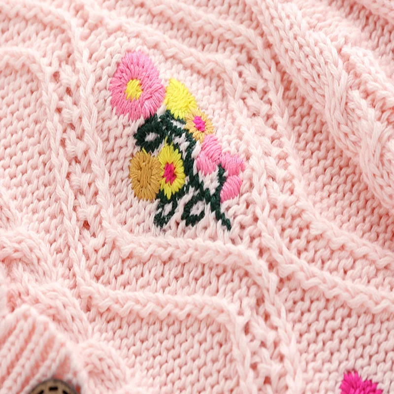 Spring and Autumn New Girls' Twist Knitted Jumpsuit Embroidered Full Open Buckle Pure Cotton Long-Sleeve Crawling Clothes 
Spring and Autumn New Girls' Twist Knitted Jumpsuit Embroidered Full Open Buckle Pure Cotton Long-Sleeve Crawling Clothes