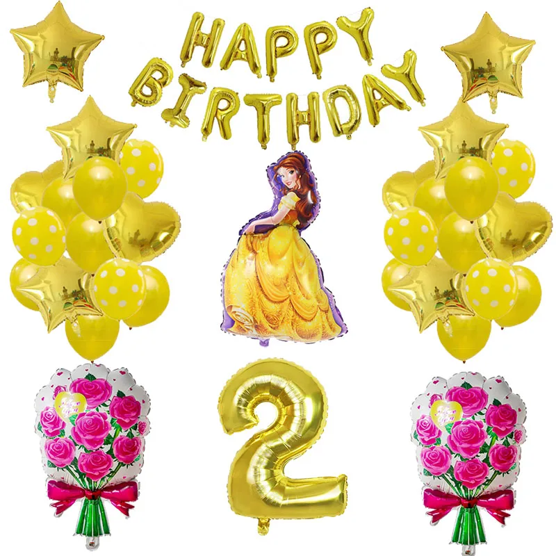 1Set Beauty And The Beast Foil Balloon Yellow Latex Balloons Rose Flower Happy Birthday Party Decoration Baby Shower Girl Globos 
1Set Beauty And The Beast Foil Balloon Yellow Latex Balloons Rose Flower Happy Birthday Party Decoration Baby Shower Girl Globos