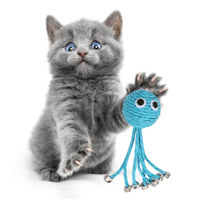 Baby Octopus Woven By Paper Rope Scratch-resistant Pet Playing Toy With Bell Grinding Cat Toy Ball Cat Interactive Toy
Baby Octopus Woven By Paper Rope Scratch-resistant Pet Playing Toy With Bell Grinding Cat Toy Ball Cat Interactive Toy