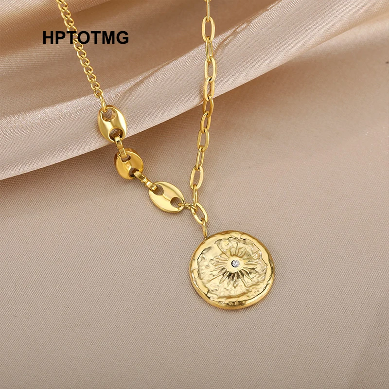 Vintage Evil Eye Zircon Pendant Necklace for Women Stainless Steel Thick Chain Gold Choker Necklace Jewelry Accessories Gifts
Vintage Evil Eye Zircon Pendant Necklace for Women Stainless Steel Thick Chain Gold Choker Necklace Jewelry Accessories Gifts