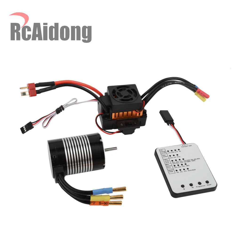 Бесщеточный мотор RC F540 водонепроницаемый 3650 3300KV с программной картой и 45A ESC для