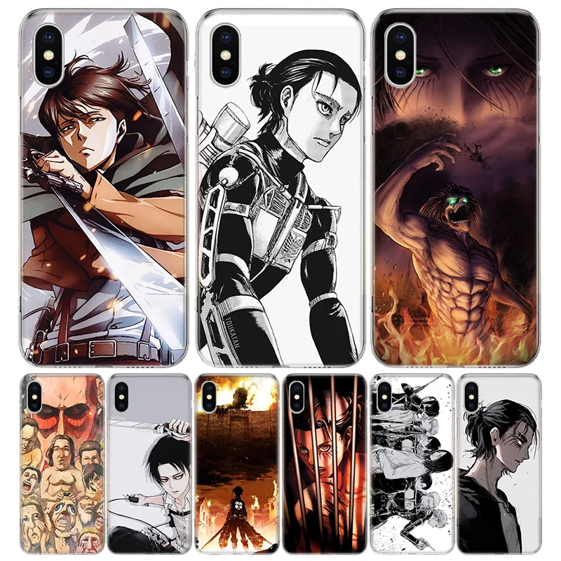 Anime Attack On Titan Eren Levi Cover Phone Case For iPhone 11 Pro Max 13 12 Mini 6 X 8 6S 7 Plus XS + XR 5S SE Art Coque
Anime Attack On Titan Eren Levi Cover Phone Case For iPhone 11 Pro Max 13 12 Mini 6 X 8 6S 7 Plus XS + XR 5S SE Art Coque