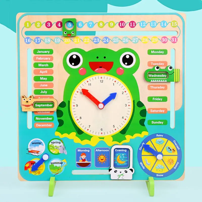 50LE Calendar Weather Season Clock Time Wooden Puzzle Board Calendar Early Childhood Education Parent-Child Toy
50LE Calendar Weather Season Clock Time Wooden Puzzle Board Calendar Early Childhood Education Parent-Child Toy