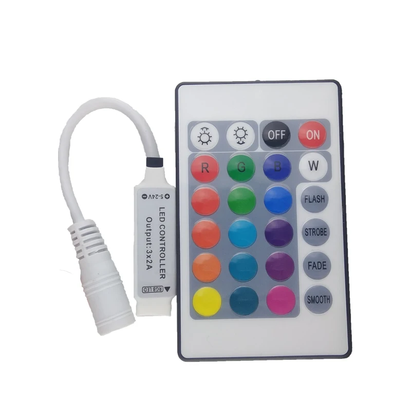 RGB светодиодный контроллер DC12V 24 ключа ИК пульт дистанционного управления для 3528