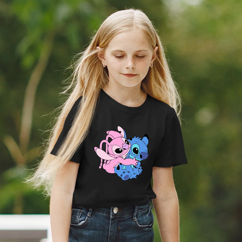 Lilo & Stitch Cartoon Printing Summer New Products T-Shirt Black White Fashion Short Sleeve Harajuku Unisex T Shirts Comfortable
Lilo & Stitch Cartoon Printing Summer New Products T-Shirt Black White Fashion Short Sleeve Harajuku Unisex T Shirts Comfortable