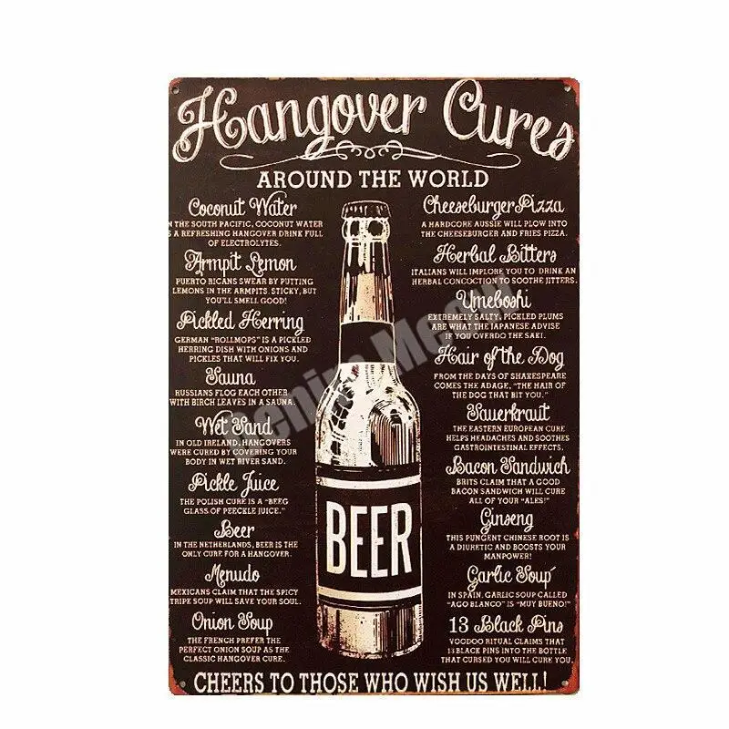 Beer Around The World Vintage Metal Tin Signs Cafe Bar Farmhouse Decorative Plates Drinking Hours Posters Wall Home Decor MN91 | Дом и сад