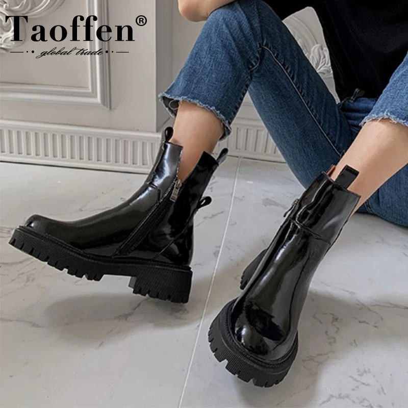 Taoffen/размеры 34-42; Женская модная обувь; Ботильоны на толстом каблуке; Зимние короткие ботинки; Стильная уличная женская обувь
Taoffen/размеры 34-42; Женская модная обувь; Ботильоны на толстом каблуке; Зимние короткие ботинки; Стильная уличная женская обувь