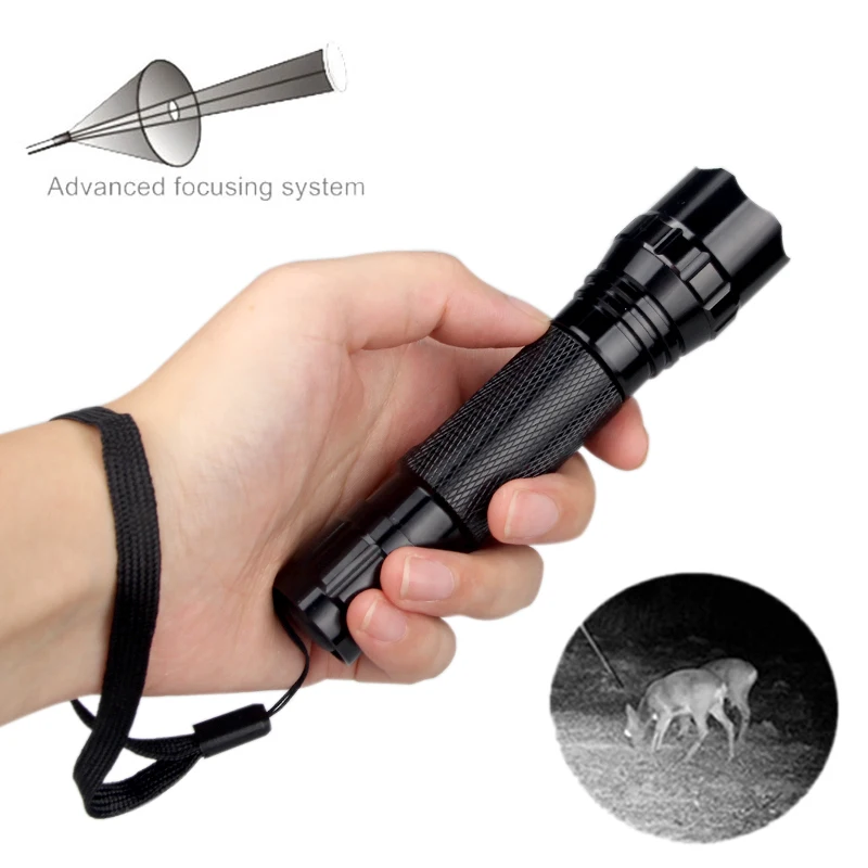 Vastfire 501B IR850nm Zoomable Focus Flashlight LED Infrared Radiation Night Vision Hunting Torch+Mount+Switch+18650+Charger+Box | Лампы и